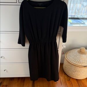 COS Elegant Black Elastic Waist  Dress